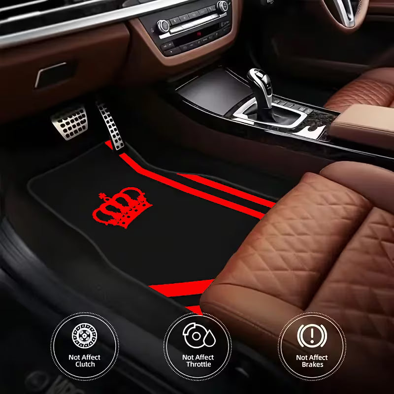 Alfombrillas Universales Premium para Auto – Diseño Corona Minimalista