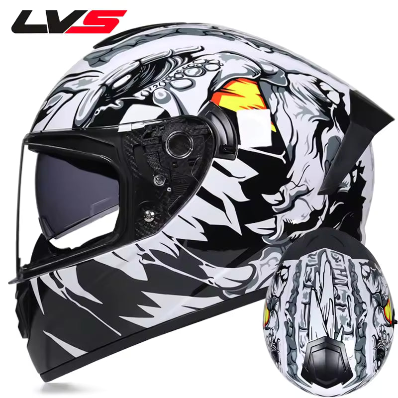 Casco de Moto Doble Visor para Hombre y Mujer