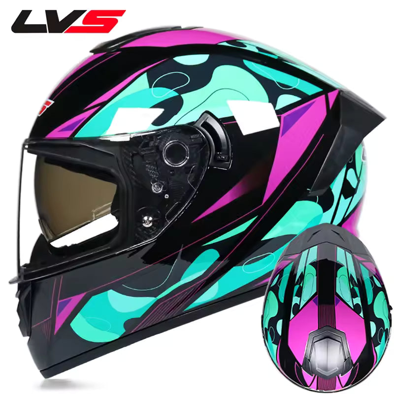 Casco de Moto Doble Visor para Hombre y Mujer