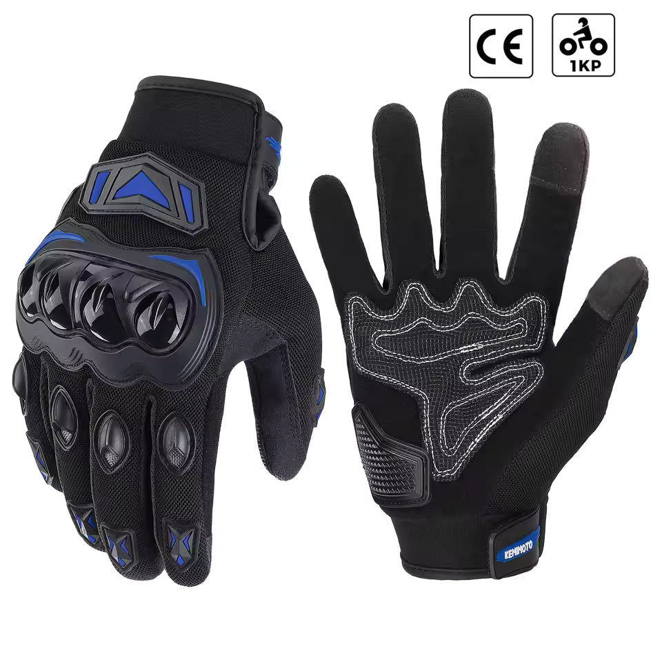 Guantes de Moto de Verano KEMIMOTO CE – Transpirables con Nudillos Reforzados y Pantalla Táctil para Motocross, ATV y UTV