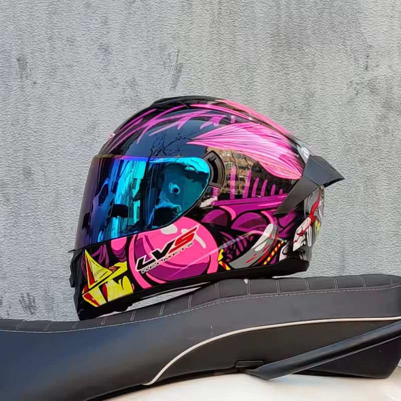 Casco de Moto Doble Visor para Hombre y Mujer
