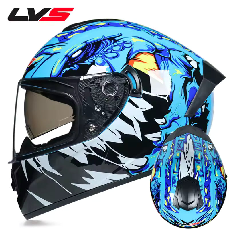 Casco de Moto Doble Visor para Hombre y Mujer