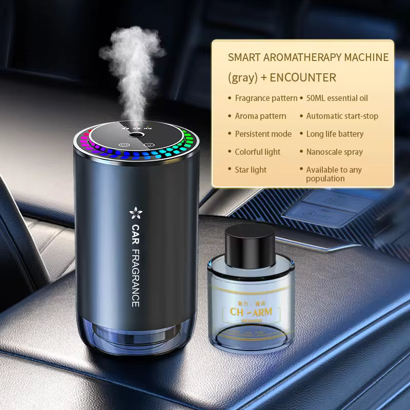 Ambientador Inteligente para Auto con Luz LED Estrellada y Aroma Automático