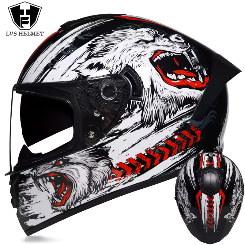 Casco de Moto Doble Visor para Hombre y Mujer