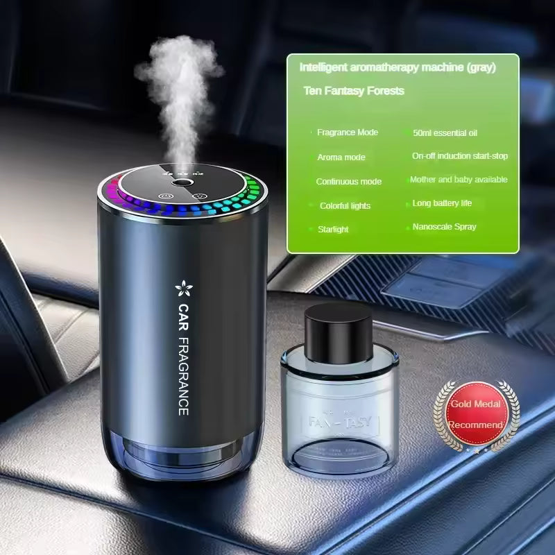 Ambientador Inteligente para Auto con Luz LED Estrellada y Aroma Automático