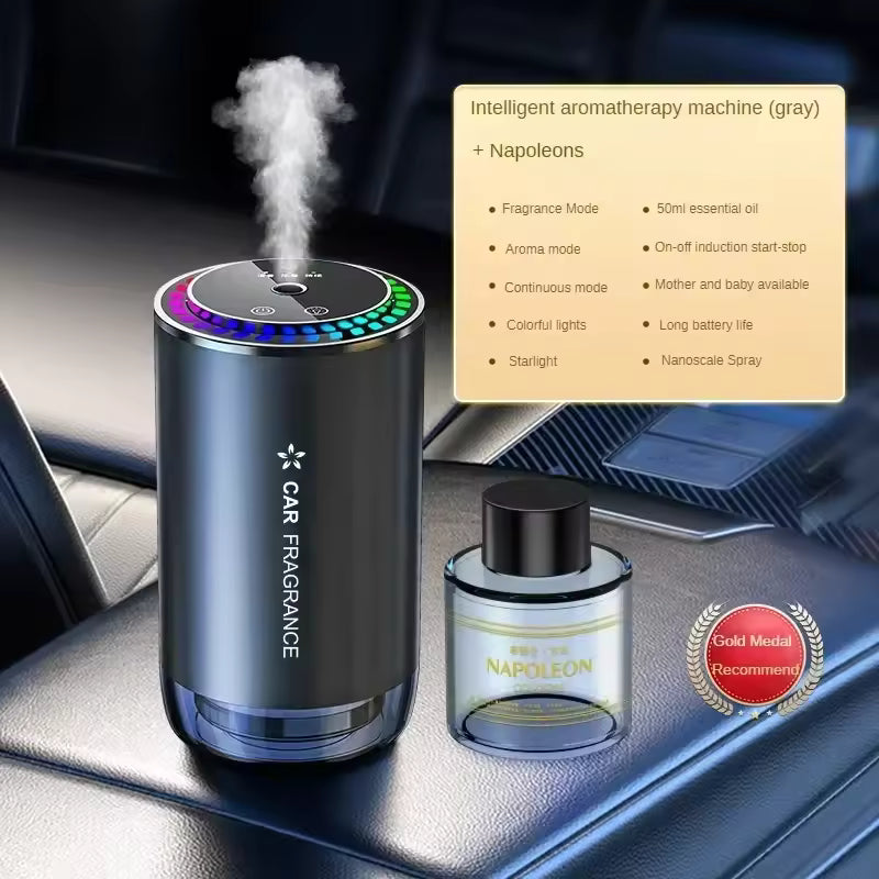 Ambientador Inteligente para Auto con Luz LED Estrellada y Aroma Automático