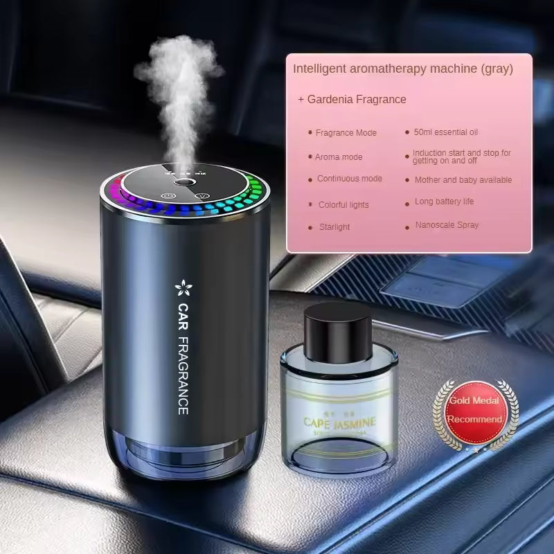 Ambientador Inteligente para Auto con Luz LED Estrellada y Aroma Automático