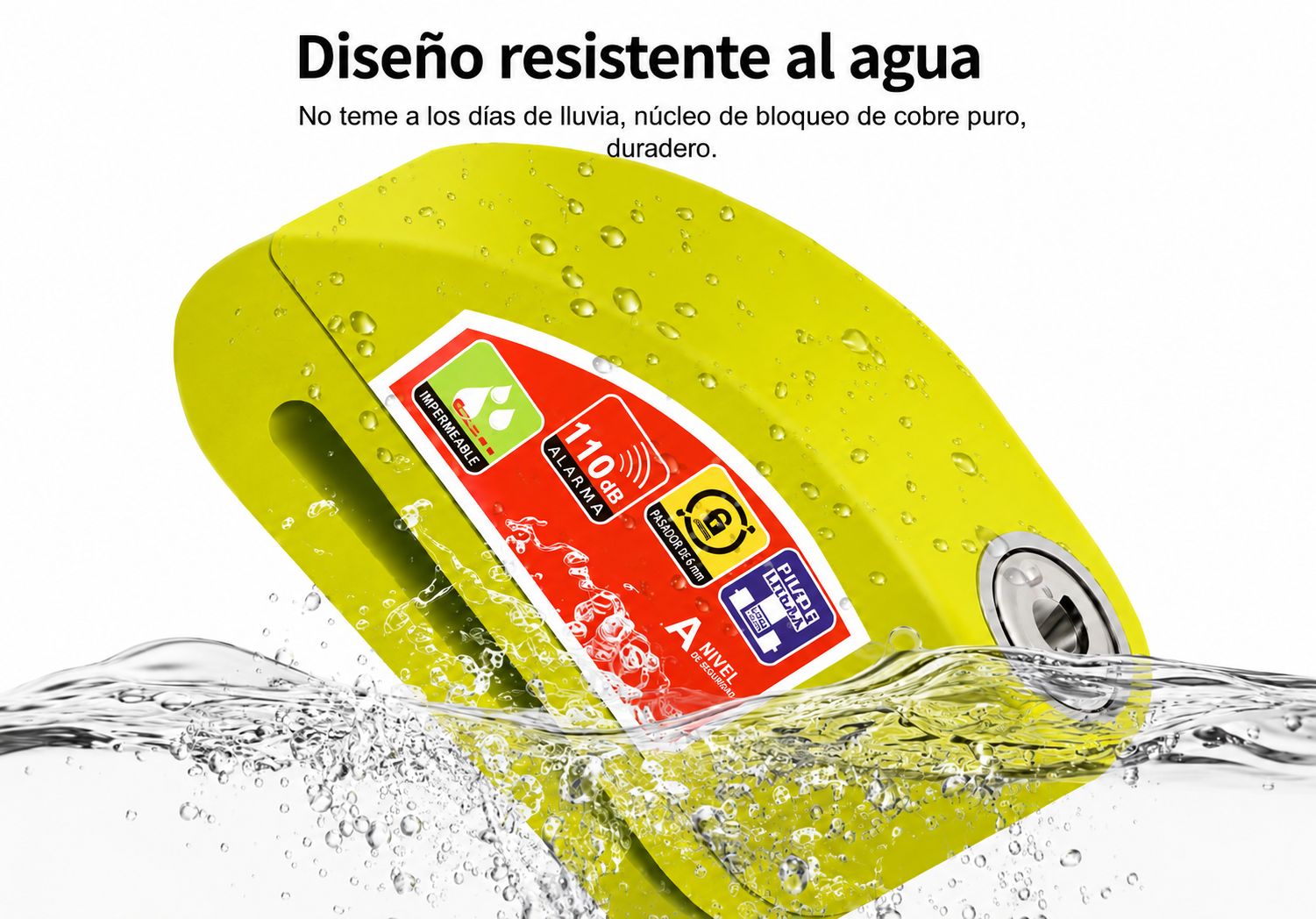 Candado Antirrobo con Alarma para Moto y Bici