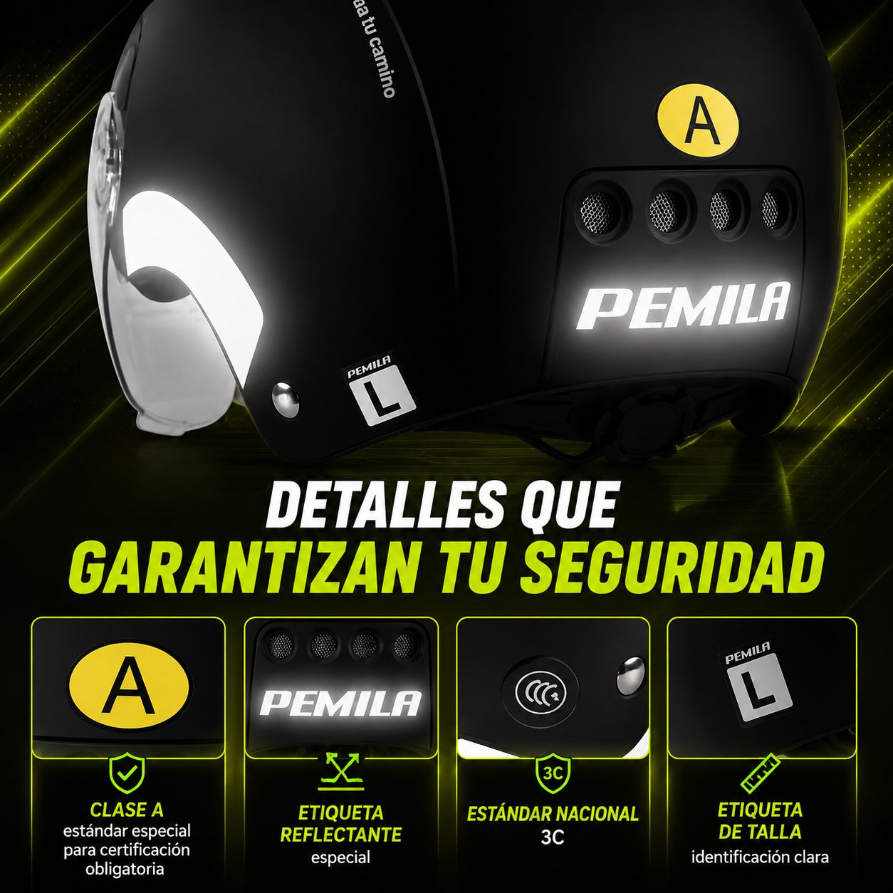 Casco ciclismo con gafas 3 en 1 MTB/carretera reflectante