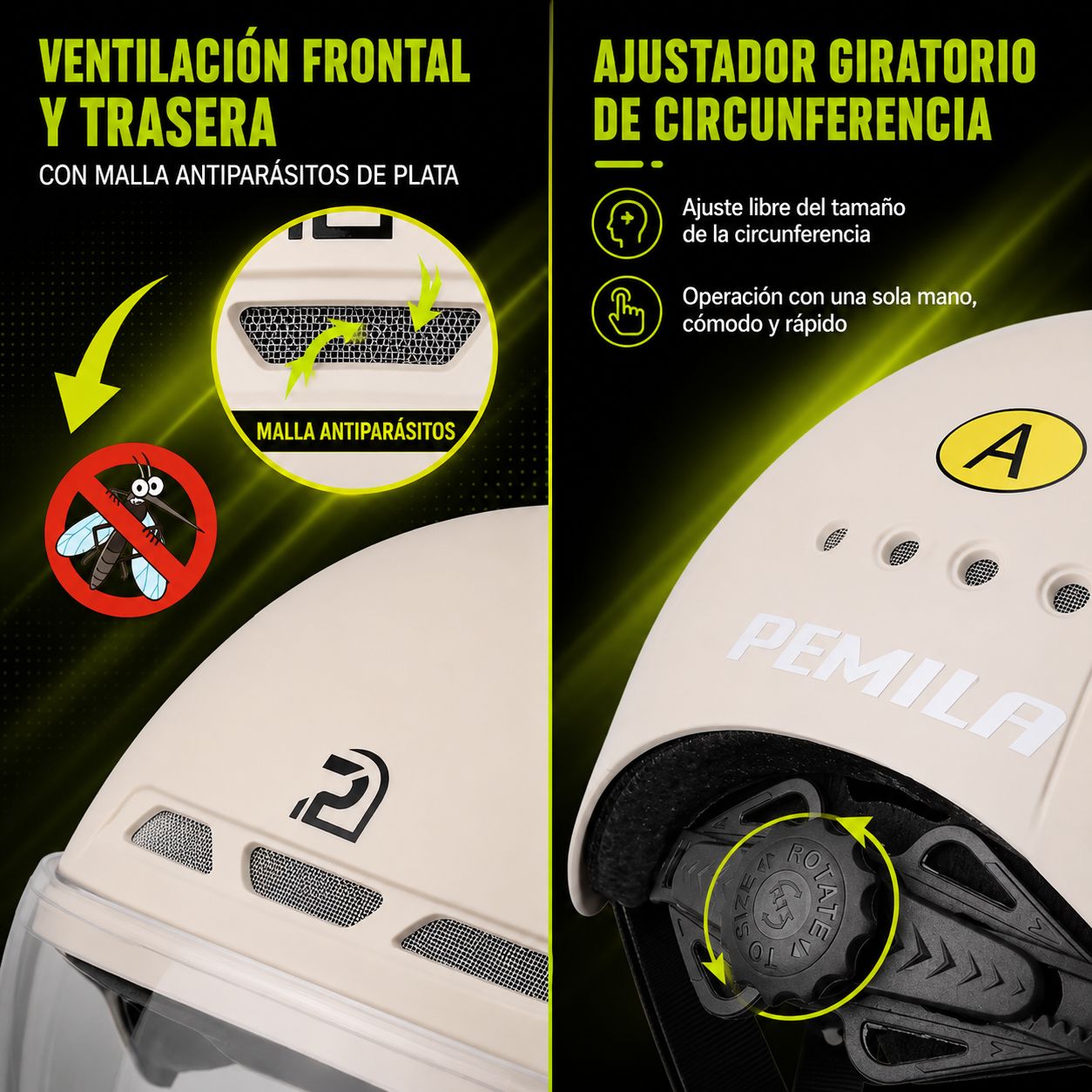 Casco ciclismo con gafas 3 en 1 MTB/carretera reflectante