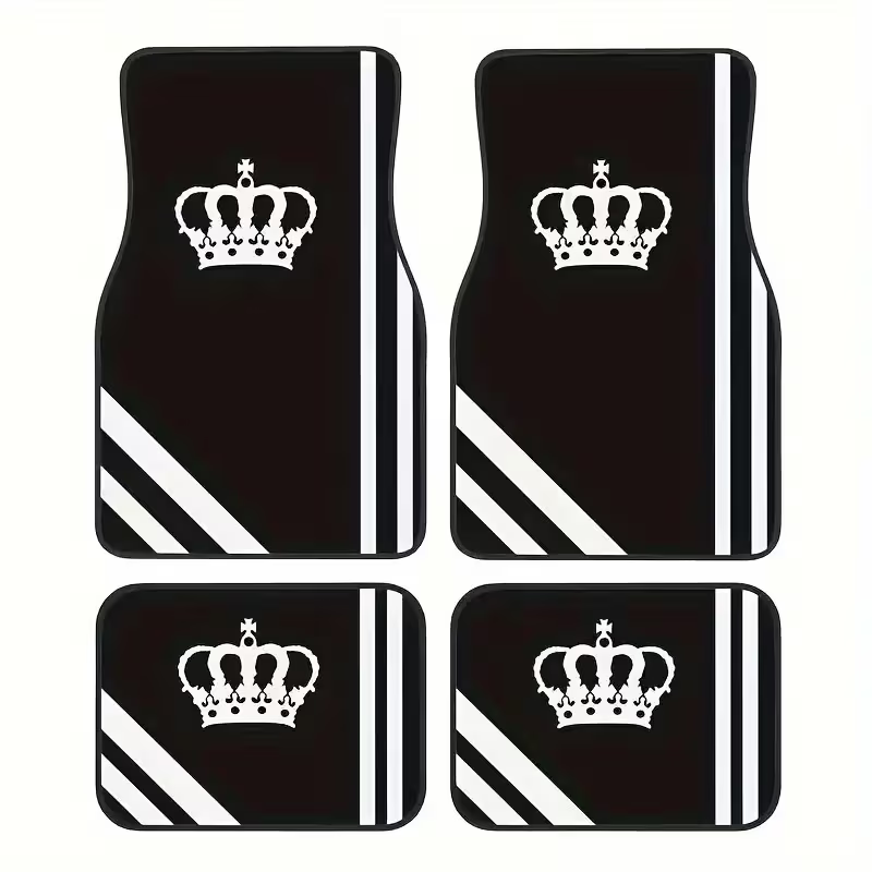 Alfombrillas Universales Premium para Auto – Diseño Corona Minimalista