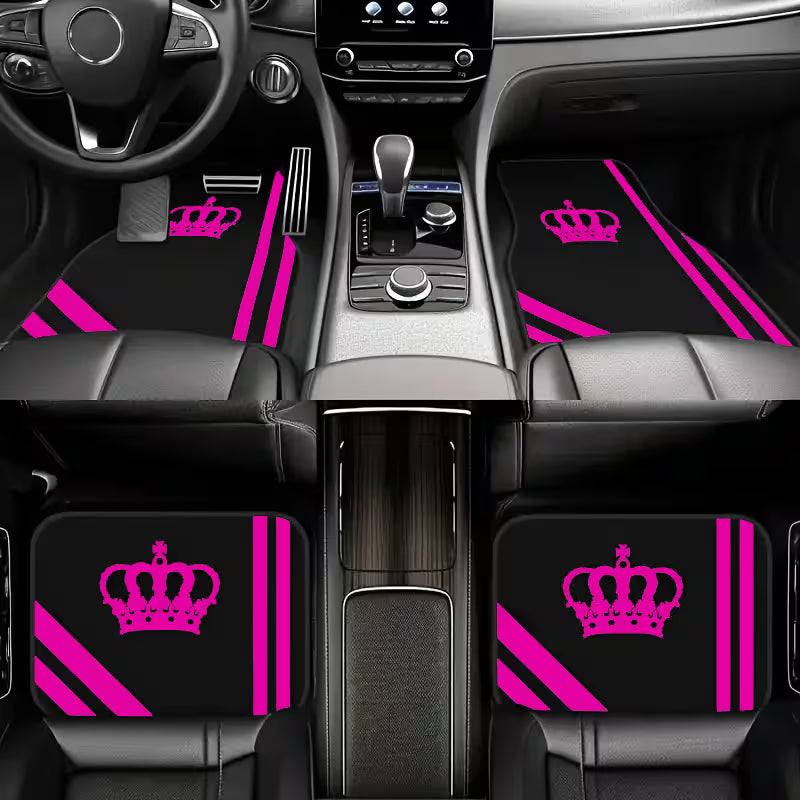 Alfombrillas Universales Premium para Auto – Diseño Corona Minimalista