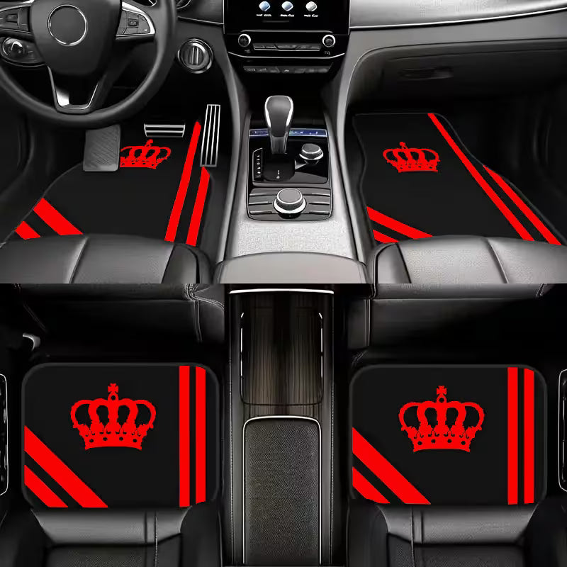 Alfombrillas Universales Premium para Auto – Diseño Corona Minimalista