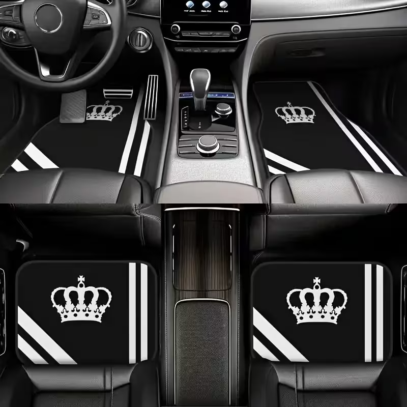 Alfombrillas Universales Premium para Auto – Diseño Corona Minimalista