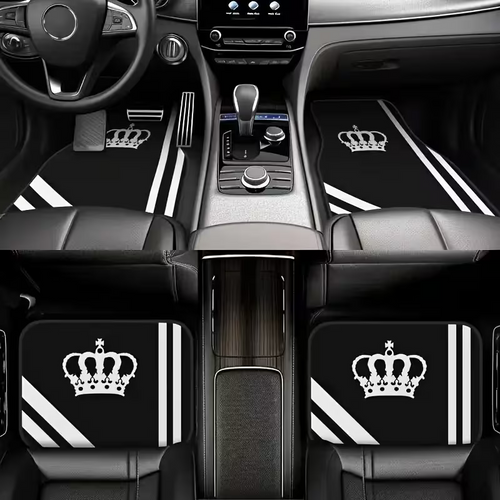 Alfombrillas Universales Premium para Auto – Diseño Corona Minimalista