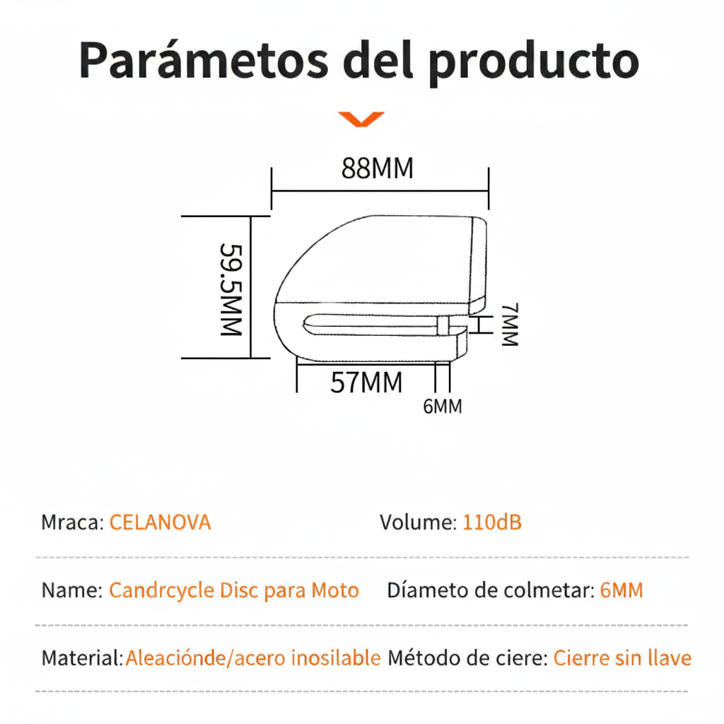 Parámetros del Producto - Español