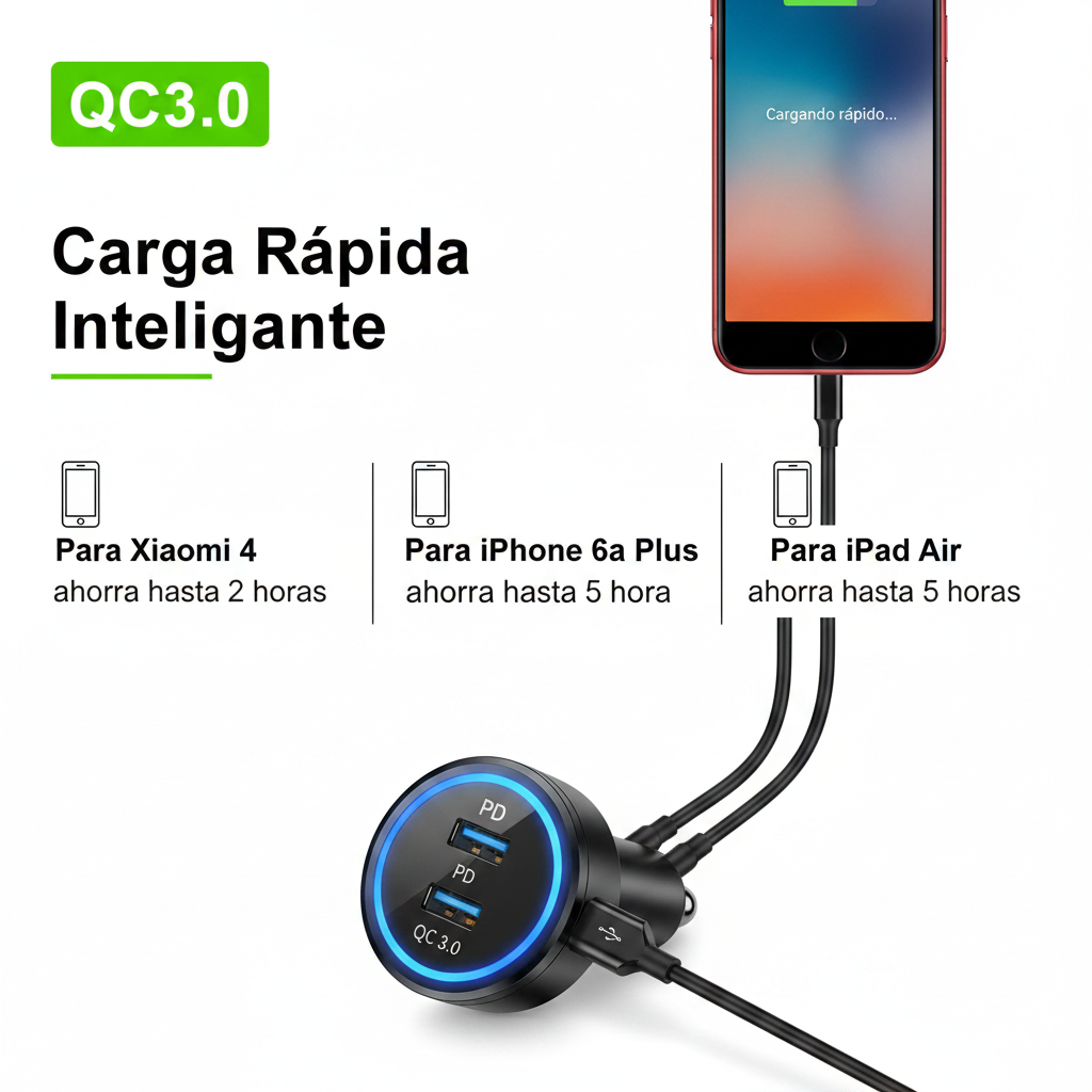 QC3.0 texto grande y legible